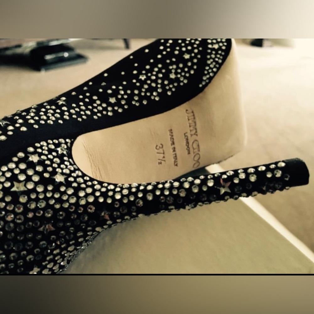 JIMMY Choo London Satin Hotflix black NIB - Picture 16 of 16